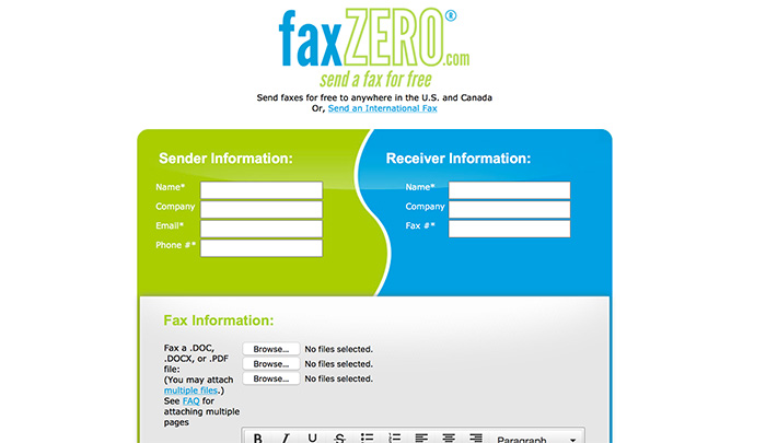 faxzero lets you fax pdf for free